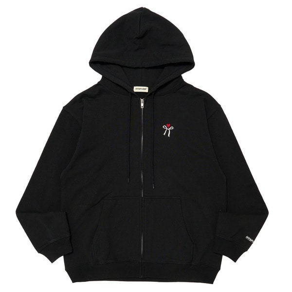 RIBBON TIE FULL ZIP HOODIE 詳細画像 Black 1