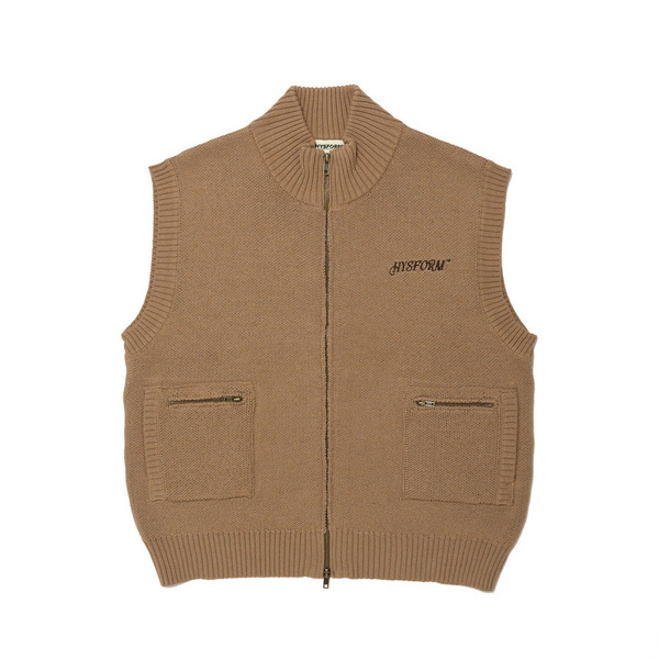 FULL ZIP KNIT VEST 詳細画像 Beige 1