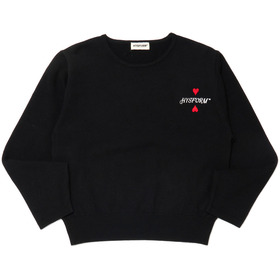 HEARTS CREWNECK KNIT SWEATER