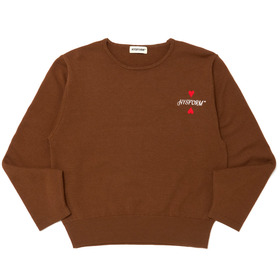 HEARTS CREWNECK KNIT SWEATER