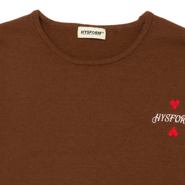 HEARTS CREWNECK KNIT SWEATER 詳細画像 Black 5