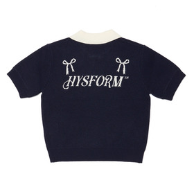 RIBBON LOGO KNIT POLO SHIRT 詳細画像