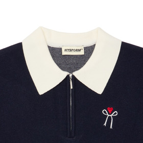 RIBBON LOGO KNIT POLO SHIRT 詳細画像