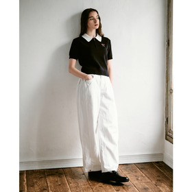 RIBBON LOGO KNIT POLO SHIRT 詳細画像