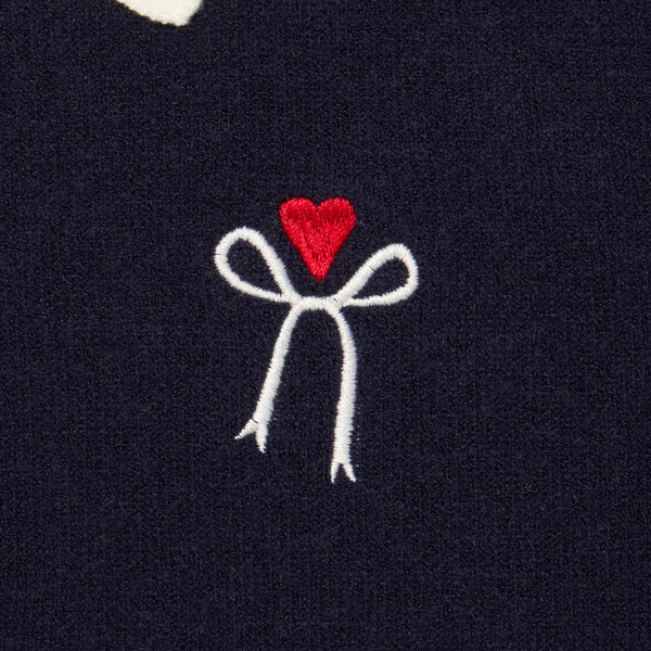 RIBBON LOGO KNIT POLO SHIRT 詳細画像 Navy 3