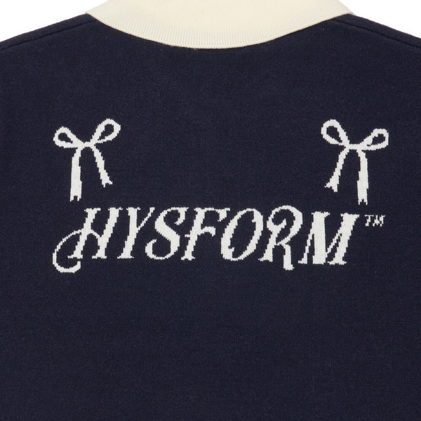 RIBBON LOGO KNIT POLO SHIRT 詳細画像 Navy 4