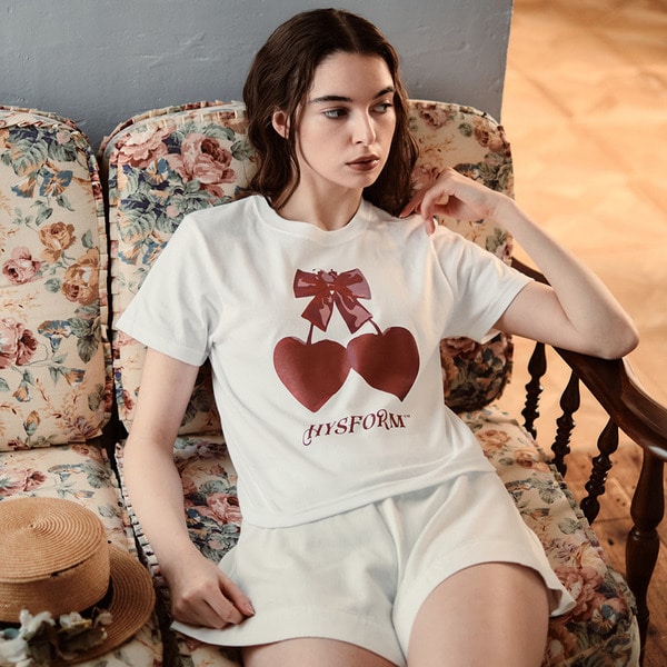 WMNS HEART CHERRY SS TEE 詳細画像 White 8