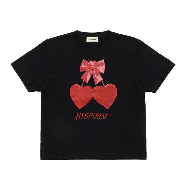WMNS HEART CHERRY SS TEE 詳細画像 Black 1