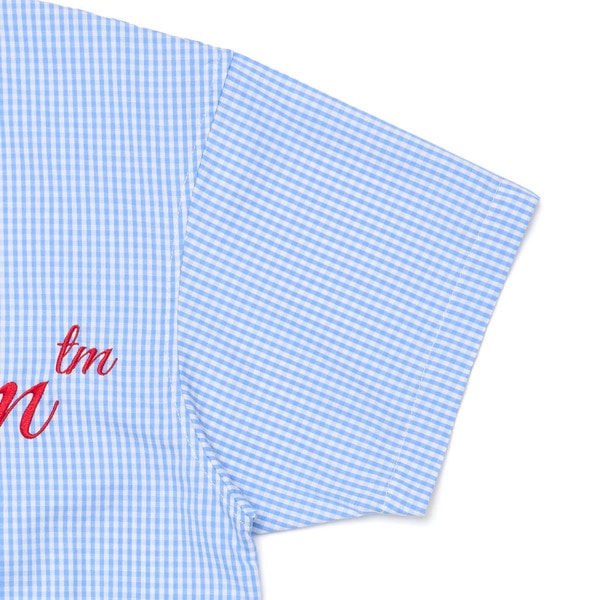 CURSIVE LOGO CHECK SHIRT 詳細画像 L.Blue 4