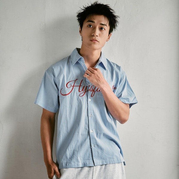 CURSIVE LOGO CHECK SHIRT 詳細画像 L.Blue 6