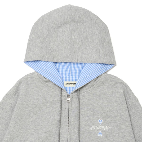 CHECK HEART LOGO HOODIE 詳細画像 H.Grey 2