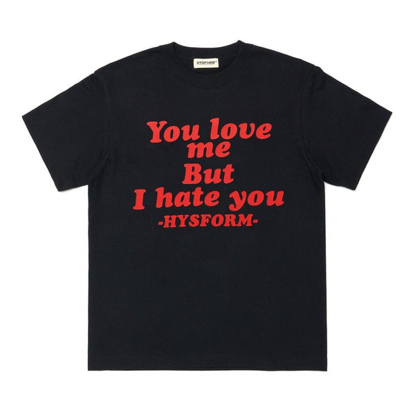 YOU LOVE ME BUT I HATE YOU SS TEE 詳細画像 Black 1