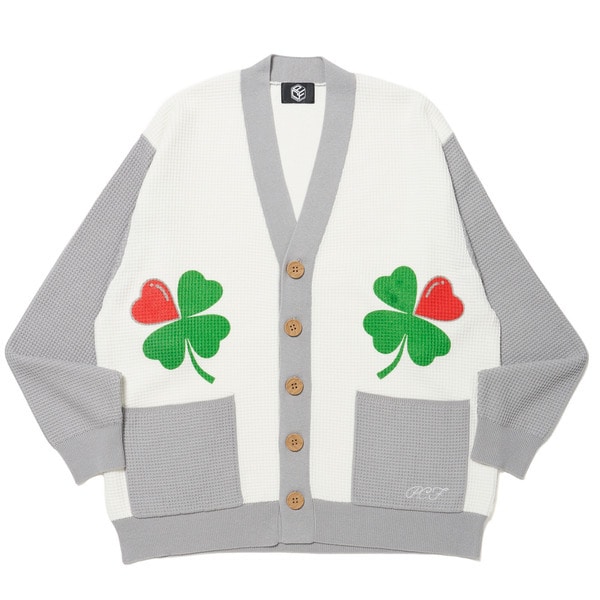 P.C.F CLOVER WAFFLE CARDIGAN