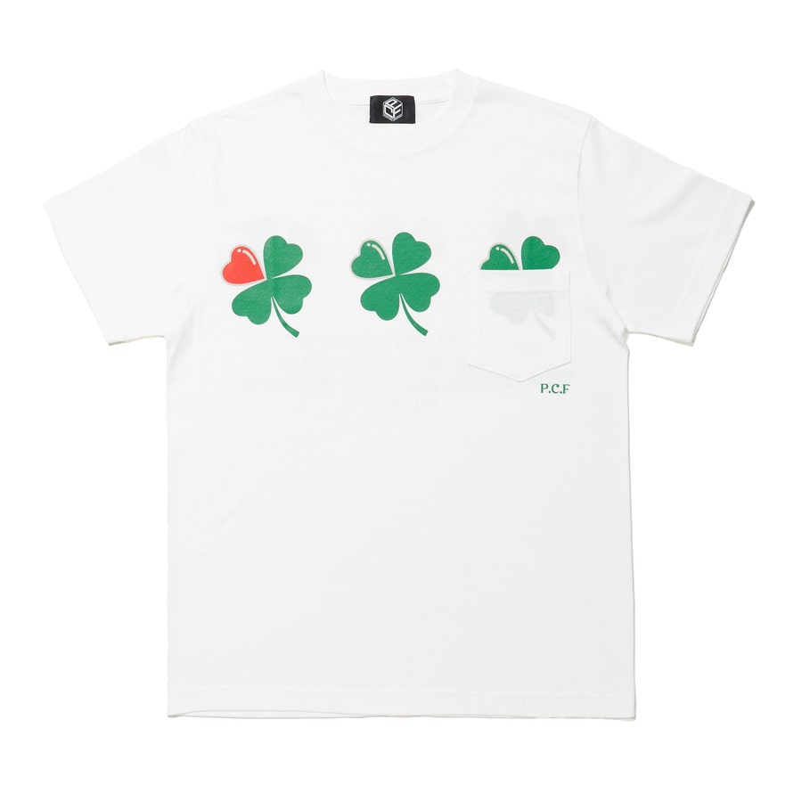 LUCKY CLOVER SS PK T-SHIRT 詳細画像 White 1