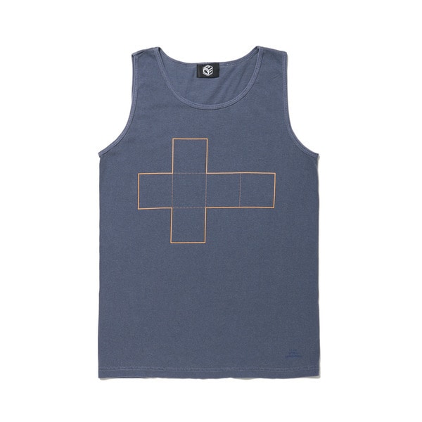 GARMENT DYED SLEEVELESS T-SHIRT