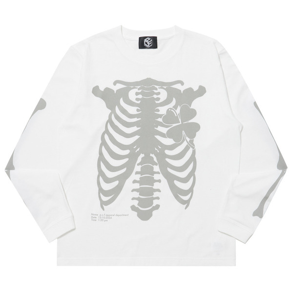 SKELTON T-SHIRTS LS				 				 詳細画像 White 1