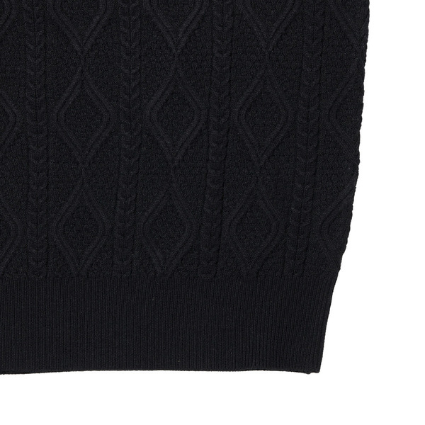 ARAN KNIT POLO 詳細画像 Black 4