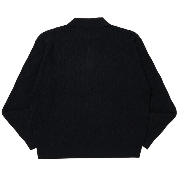 ARAN KNIT POLO 詳細画像 Black 5