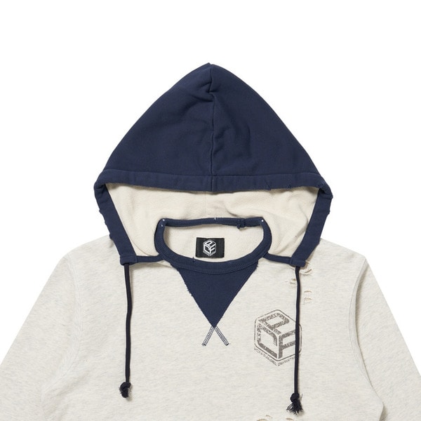 BICOLOR VINTAGE HOODIE 詳細画像 Grey 2