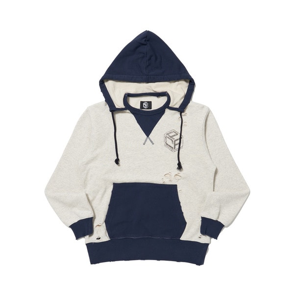 BICOLOR VINTAGE HOODIE 詳細画像 Grey 1