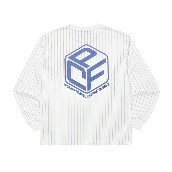 STRIPED LOGO LS TEE 詳細画像 White 1