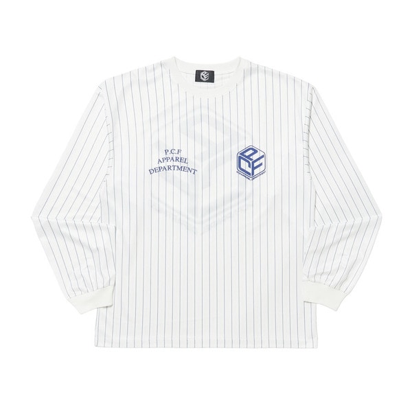 STRIPED LOGO LS TEE 詳細画像 White 1