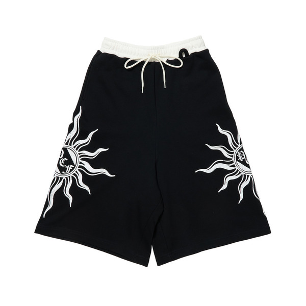 TRIBAL BAGGY SWEAT SHORTS 詳細画像 Black 1