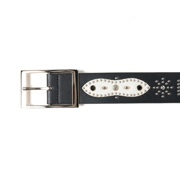 STUDDED LEATHER BELT 詳細画像 Black 2