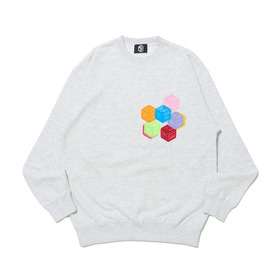 MATERIAL PATCH CREWNECK SWEATSHIRTS