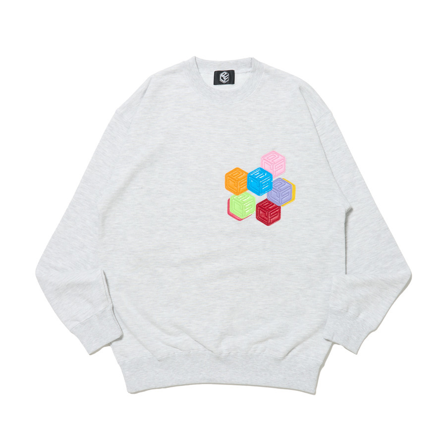 MATERIAL PATCH CREWNECK SWEATSHIRTS | P.C.F APPAREL