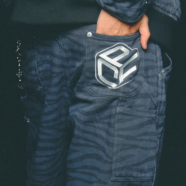 ZB DOUBLE KNEE PAINTER PANTS 詳細画像 Black 9