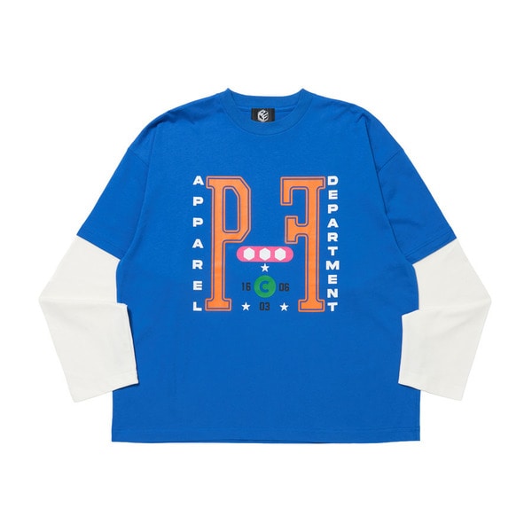 VARSITY LAYERD LS TEE 詳細画像 Blue 1