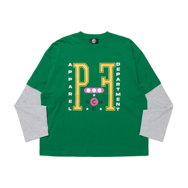VARSITY LAYERD LS TEE 詳細画像 Green 1