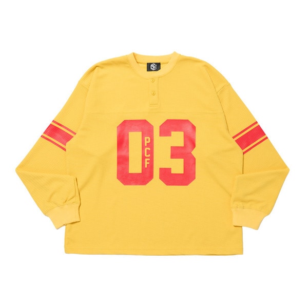 HENRY NECK WAFFLE LS TEE 詳細画像 Yellow 1