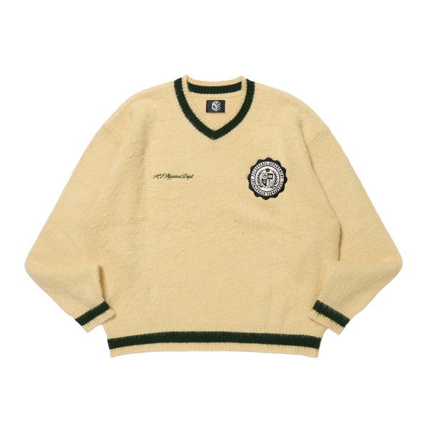 SHAGGY KNIT V-NECK LINE SWEATER 詳細画像 Beige 1