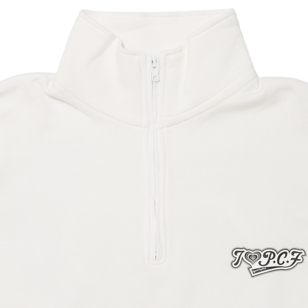 HEART LOGO HALF ZIP SWEAT 詳細画像 White 3
