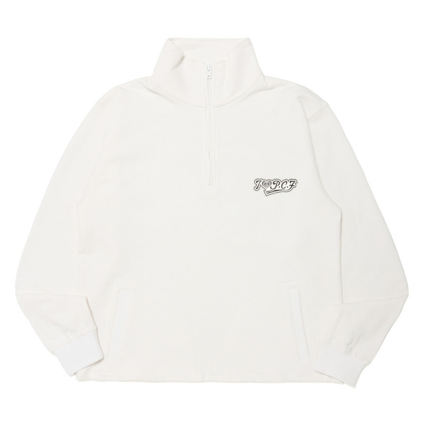 HEART LOGO HALF ZIP SWEAT 詳細画像 White 1