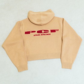 RED LOGO KNIT HOODIE 詳細画像