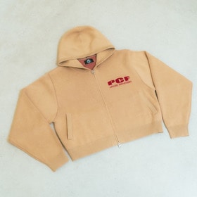 RED LOGO KNIT HOODIE 詳細画像