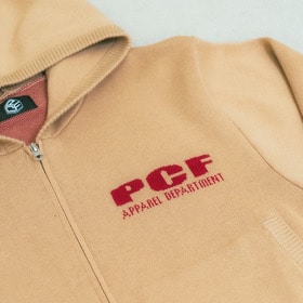 RED LOGO KNIT HOODIE 詳細画像