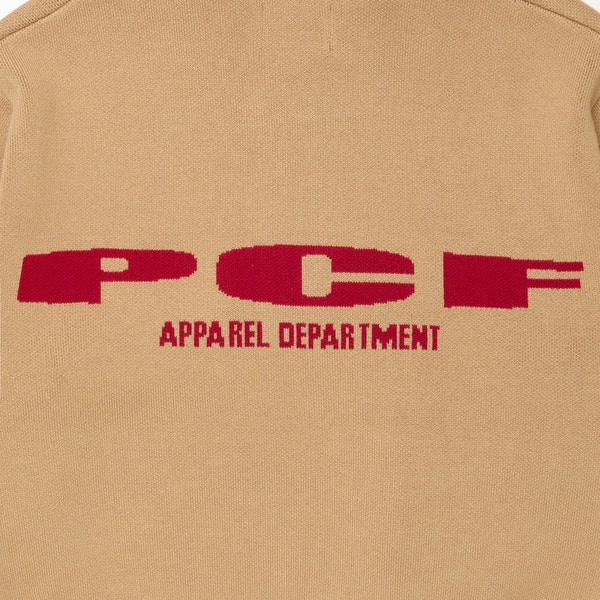 RED LOGO KNIT HOODIE 詳細画像 Beige 4