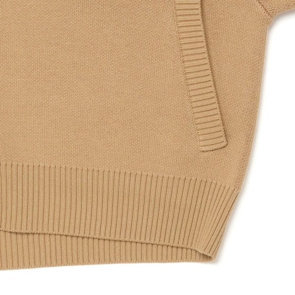 RED LOGO KNIT HOODIE 詳細画像 Beige 5