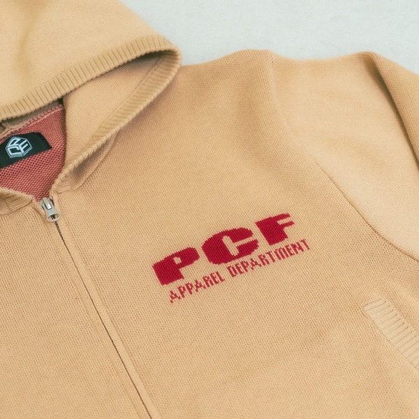RED LOGO KNIT HOODIE 詳細画像 Beige 8