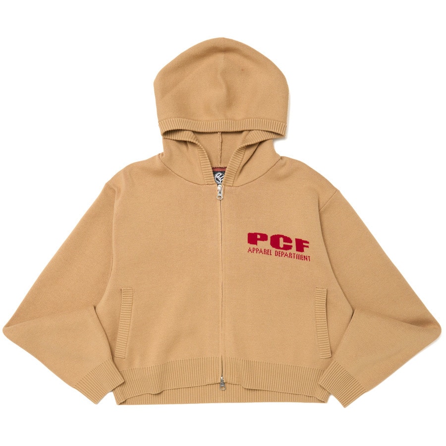 PCF APPAREL DEPARTMENT トレーナー RED LOGO KNIT HOODIE | P.C.F APPAREL DEPARTMENT | VERTICAL GARAGE