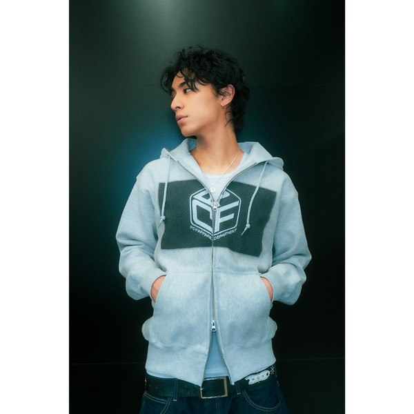 BRAND NAME LOGO ZIP HOODIE 詳細画像 H.Grey 6