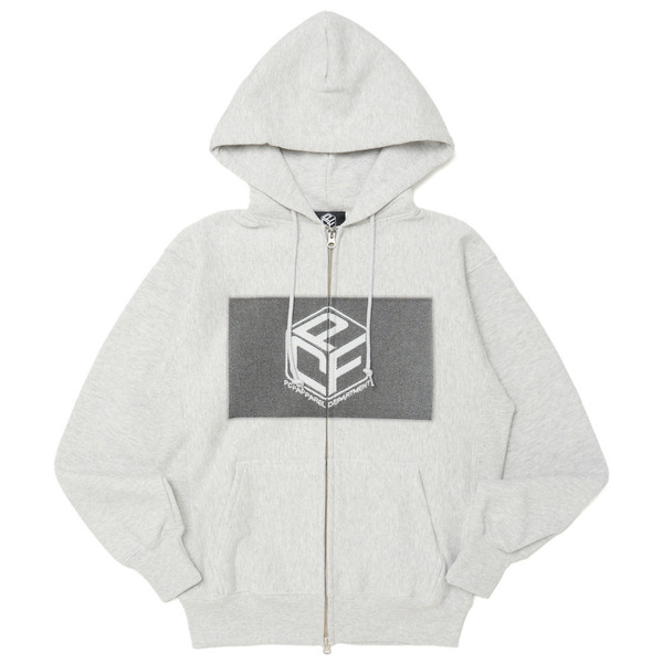 BRAND NAME LOGO ZIP HOODIE 詳細画像 H.Grey 1