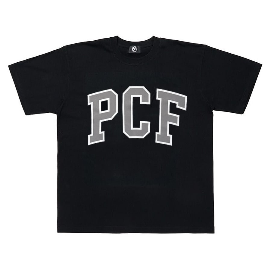 COLLEGE LOGO SS TEE | P.C.F APPAREL DEPARTMENT | VERTICAL GARAGE