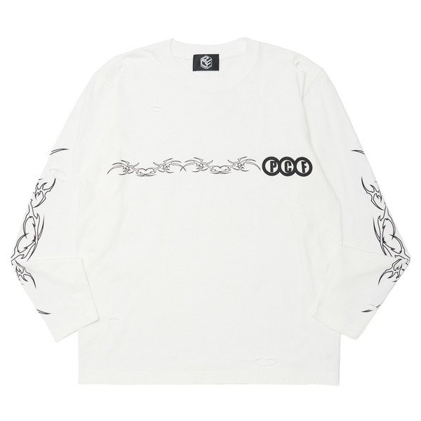 TRIBAL DAMAGE LS TEE 詳細画像 White 1