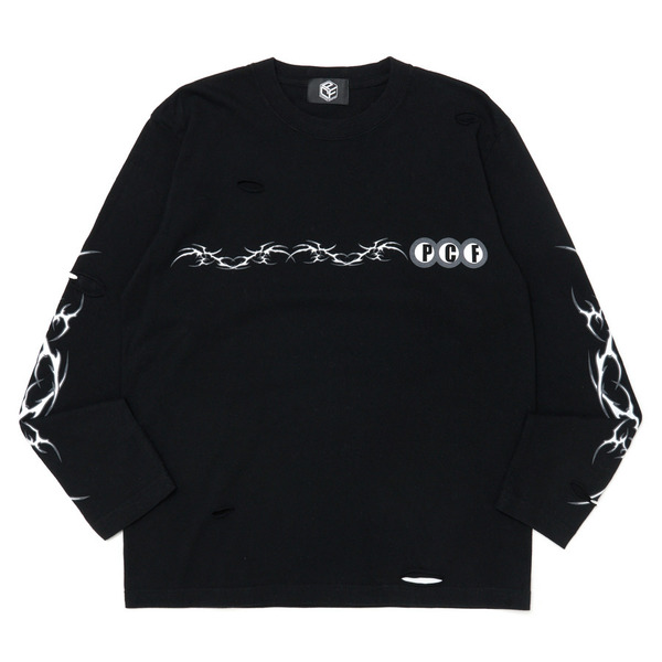 TRIBAL DAMAGE LS TEE 詳細画像 Black 1