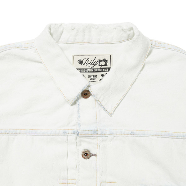 RILY R&Y SP T-BACK BLEACH JACKET 詳細画像 White 2